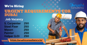 Urgent Requirements for Dubai – Job Vacancies at Arushi Consultancy.
